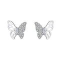 Ladies earrings in an elegant butterfly design with sparkling zirconia Fashion Glam