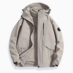 Men's Lightweight Softshell Rain Jacket with Detachable Fleece Lining, Sealed Seams and Multifunctional Pockets Fashion Glam