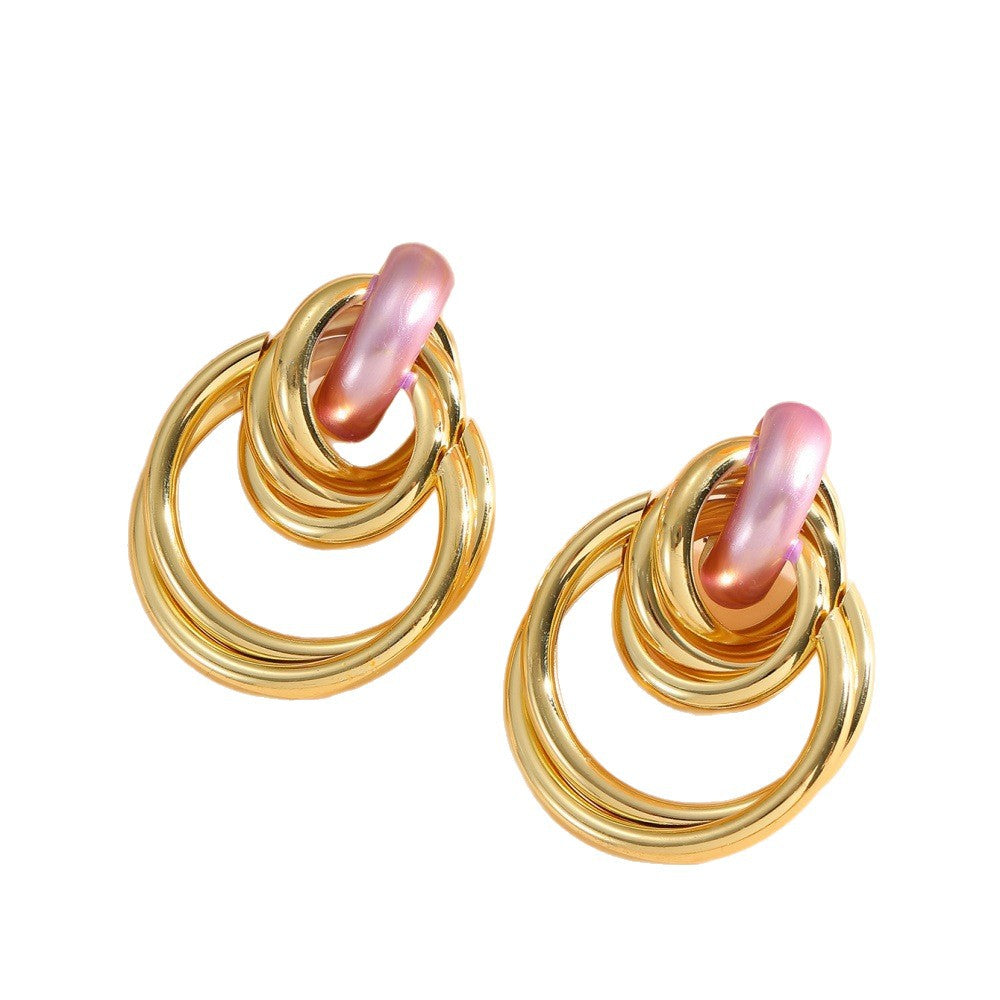 Women's Hanging Earrings with Elegant, Sculptural Design Fashion Glam