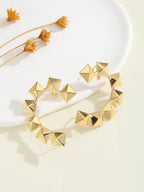 Women's bracelet with structured, golden beads Fashion Glam