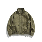 Unisex Boxy-Field Jacket in vintage canvas look with stand-up collar, flap pockets, and elastic hem Fashion Glam
