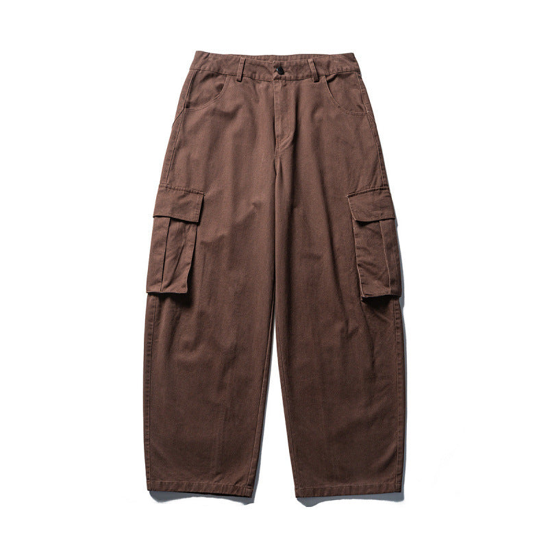 Men's Loose Cargo Pants made of Cotton Blend with Large Flap Pockets and Relaxed Fit Fashion Glam
