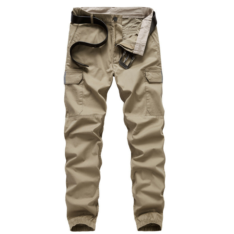 Men's Cargo Jogger Pants with Elastic Waistband, Knee Insert and Multiple Pockets Fashion Glam