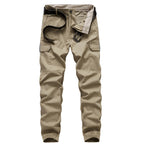 Men's Cargo Jogger Pants with Elastic Waistband, Knee Insert and Multiple Pockets Fashion Glam
