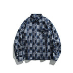 Unisex Checked Overshirt in Boxy Cut with Chest Pocket and Shirt Collar Fashion Glam