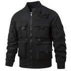 Men's tactical multi-pocket bomber jacket in utility style with cargo pockets and ribbed cuffs Fashion Glam