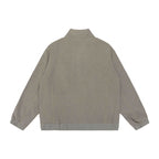 Unisex Short Cut Teddy Fleece Jacket with Stand-Up Collar, Full Zip and Elastic Hem Fashion Glam
