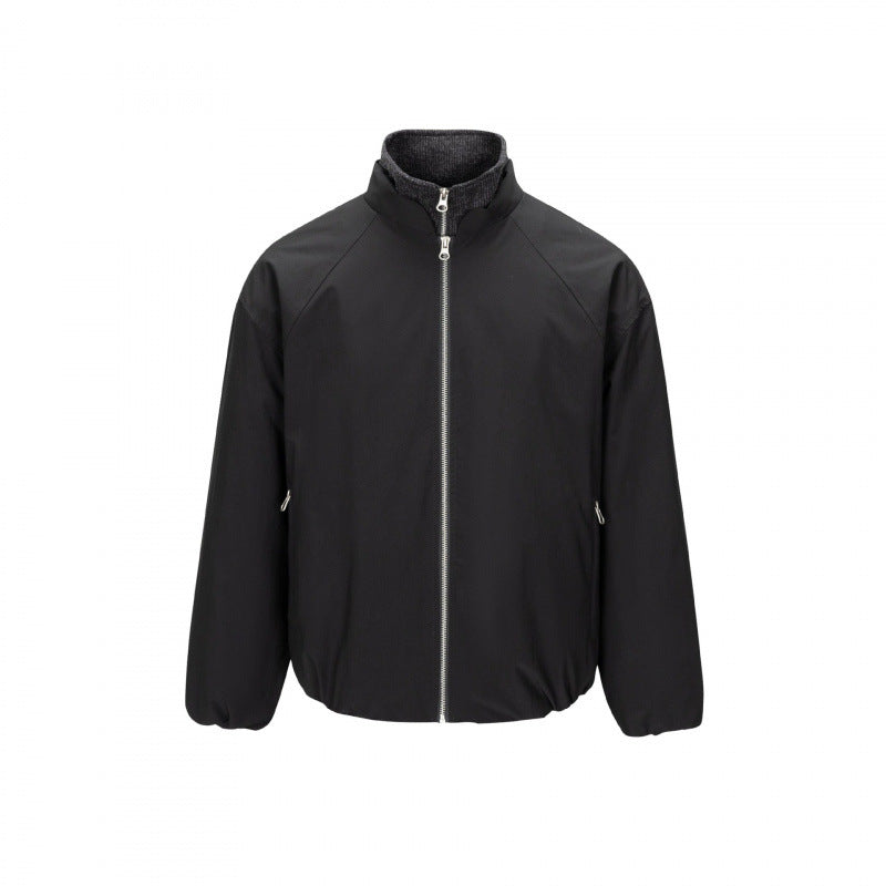 Men's ultralight tech blouson jacket with raglan sleeves, stand-up collar, and zip pockets Fashion Glam