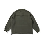 Unisex Oversize Sweatshirt with Henley button placket, kangaroo pocket and drawstring hem Fashion Glam