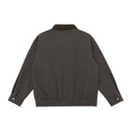 Unisex Boxy Utility Jacket with Cord Collar, Patch Pockets, and Elastic Hem Fashion Glam