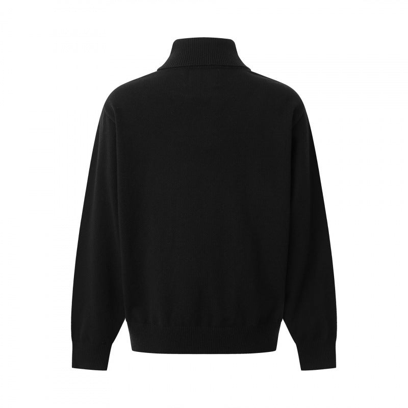 Unisex Boxy-Troyer with asymmetric funnel neck and snap button placket Fashion Glam