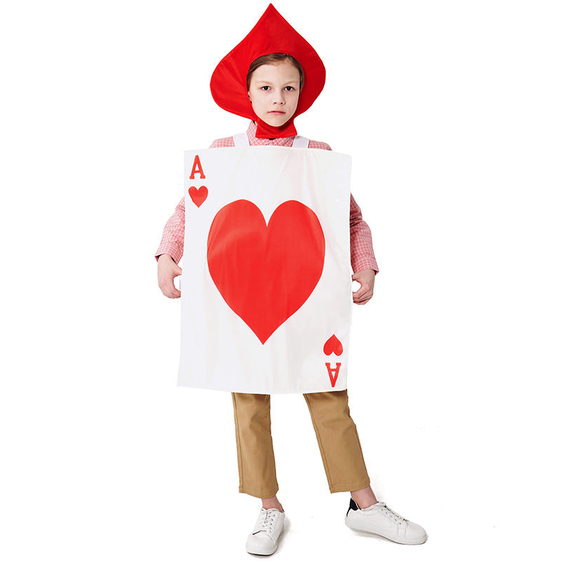 Men's costume as playing card with heart motif Fashion Glam