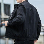Men's Lightweight Urban Tech Blouson with Nanocoating, Stand Collar and Concealed Zipper Pockets Fashion Glam