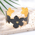 Ladies' bangle with floral motifs Fashion Glam
