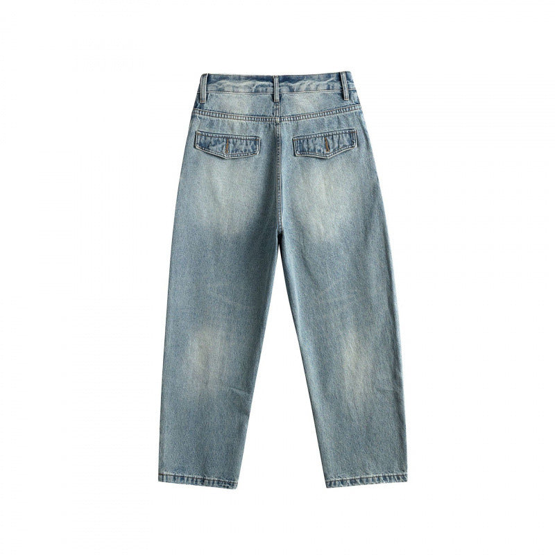 Ladies baggy jeans in panel design with low waistband and large pockets Fashion Glam