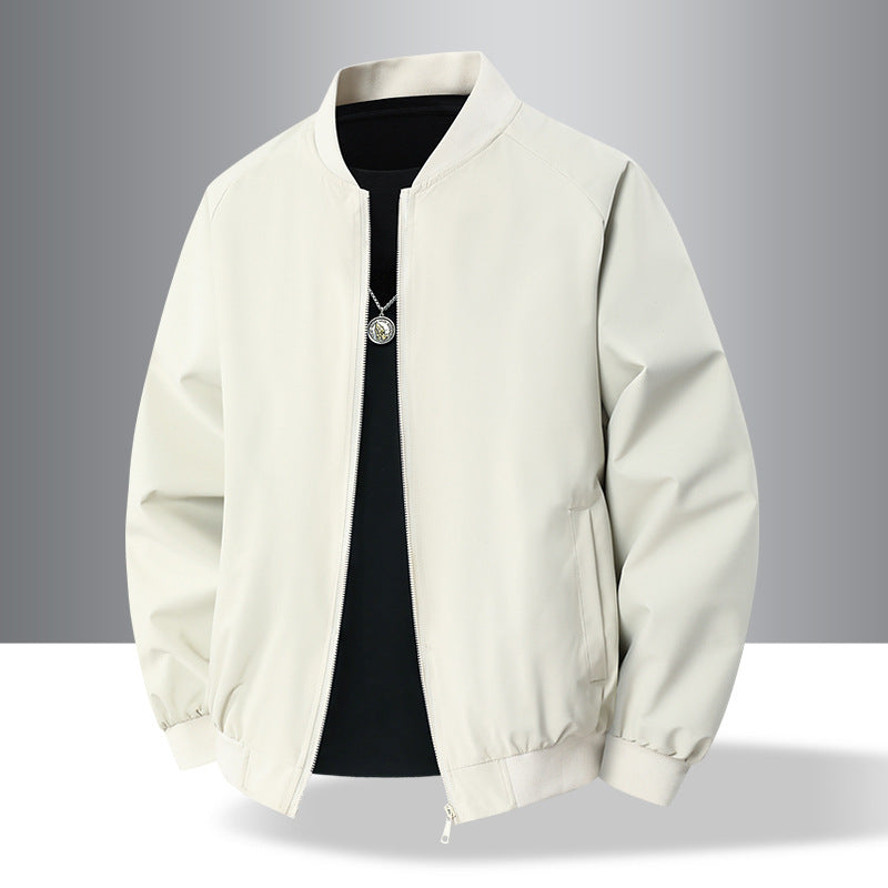 Men's lightweight urban military bomber jacket with elastic waistband, zipper, and side pockets Fashion Glam
