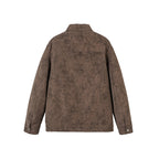 Men's short jacket made of suede imitation with metal toggle fasteners Fashion Glam