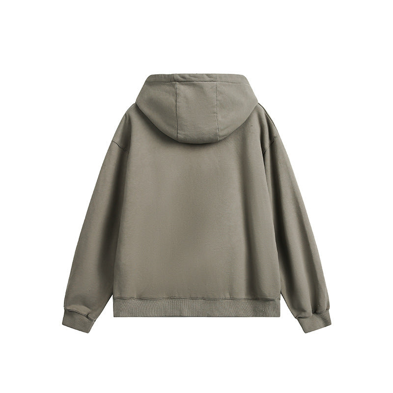 Unisex Oversize Hoodie with Distressed Details, Kangaroo Pocket and Ribbed Cuffs Fashion Glam