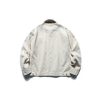 Men's Boxy Worker Jacket made of washed canvas with cord collar and zipper Fashion Glam
