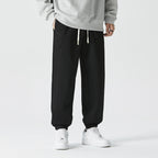 Men Comfortable Athletic Jogging Pants with Drawstring and Elastic Ankle Cuffs Fashion Glam