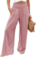 Airy women's pants with elastic waistband and wide-cut legs – Fashion Glam