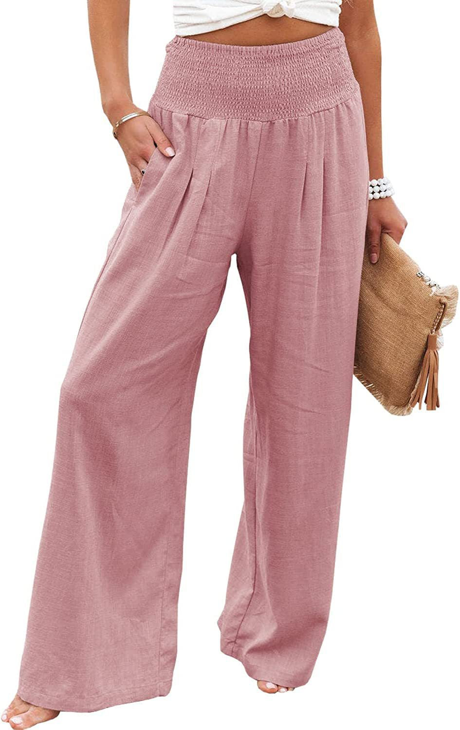 Airy women's pants with elastic waistband and wide-cut legs – Fashion Glam