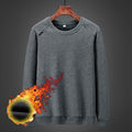 Men's Thermo Fleece Crew Neck Sweatshirt with Raglan Sleeves Fashion Glam
