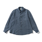 Men's Loose Striped Boxy Shirt made of Cotton Blend with Chest Pocket Fashion Glam