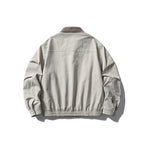 Men's Lightweight Harrington Jacket with Cord Collar and Elastic Hem Fashion Glam