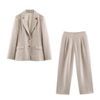 Women High-Waisted Pleated Trousers with Wide Leg Fashion Glam