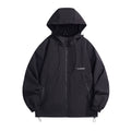Men's Tech Hooded Windbreaker with Adjustable Hem and Water-Repellent Membrane Fashion Glam