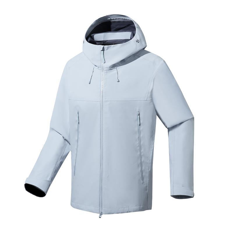 Men's water- and windproof softshell outdoor jacket with adjustable hood Fashion Glam