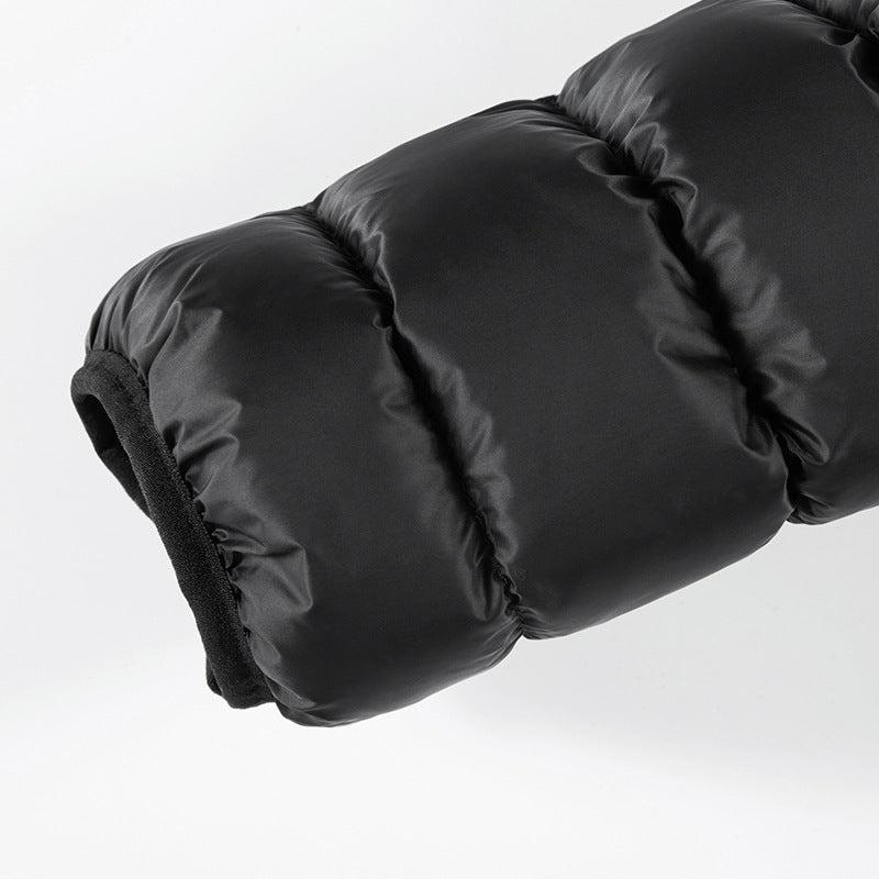 Men's ultralight quilted down jacket with hood, wind-resistant outer shell and packing function Fashion Glam