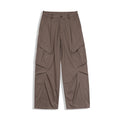 Men's Loose Technical Cargo Pants in Utility Baggy Cut with Asymmetric Flap and Pleat Pockets Fashion Glam