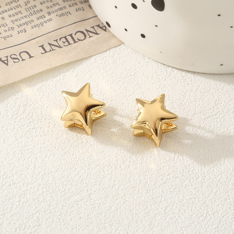 Women's heart-shaped ear clips Fashion Glam