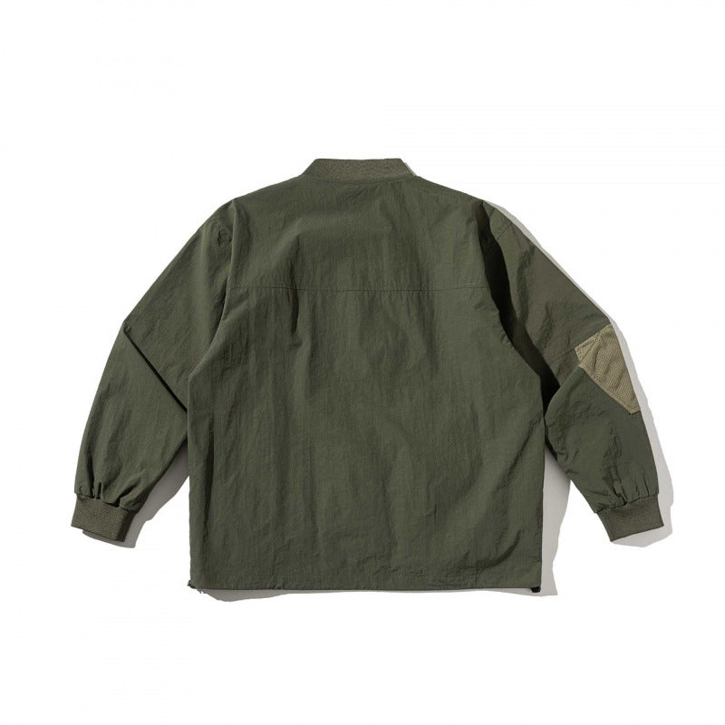 Unisex Lightweight Oversized Anorak with Half Zipper, Utility Pockets and Drawstring Hem Fashion Glam