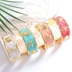 Women's Bangle with Maritime Shell and Starfish Design Fashion Glam