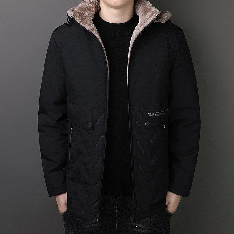 Men's Thermal Parka with Teddy Lining and Hood Fashion Glam