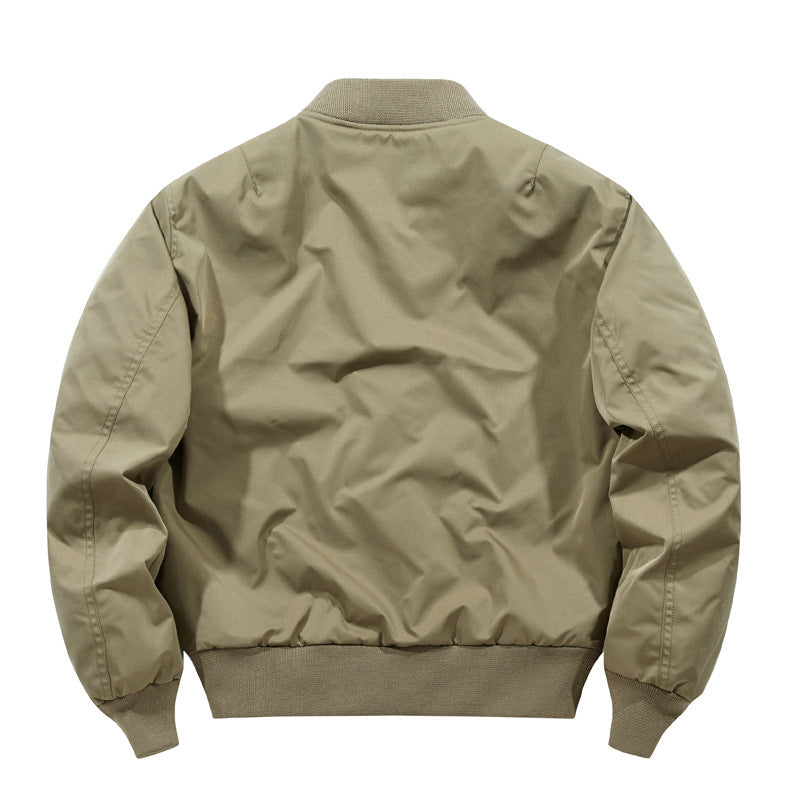 Men's Oversized Nylon Bomber Jacket with distinctive flap pockets and ribbed cuffs Fashion Glam