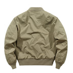 Men's Oversized Nylon Bomber Jacket with distinctive flap pockets and ribbed cuffs Fashion Glam
