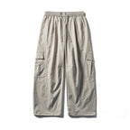 Men's Loose Cargo Pants with Elastic Waistband, Drawstring and Functional Side Pockets Fashion Glam