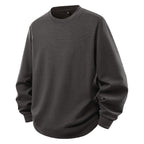 Men's Oversize Sweatshirt with Round Neck and Ribbed Cuffs Fashion Glam
