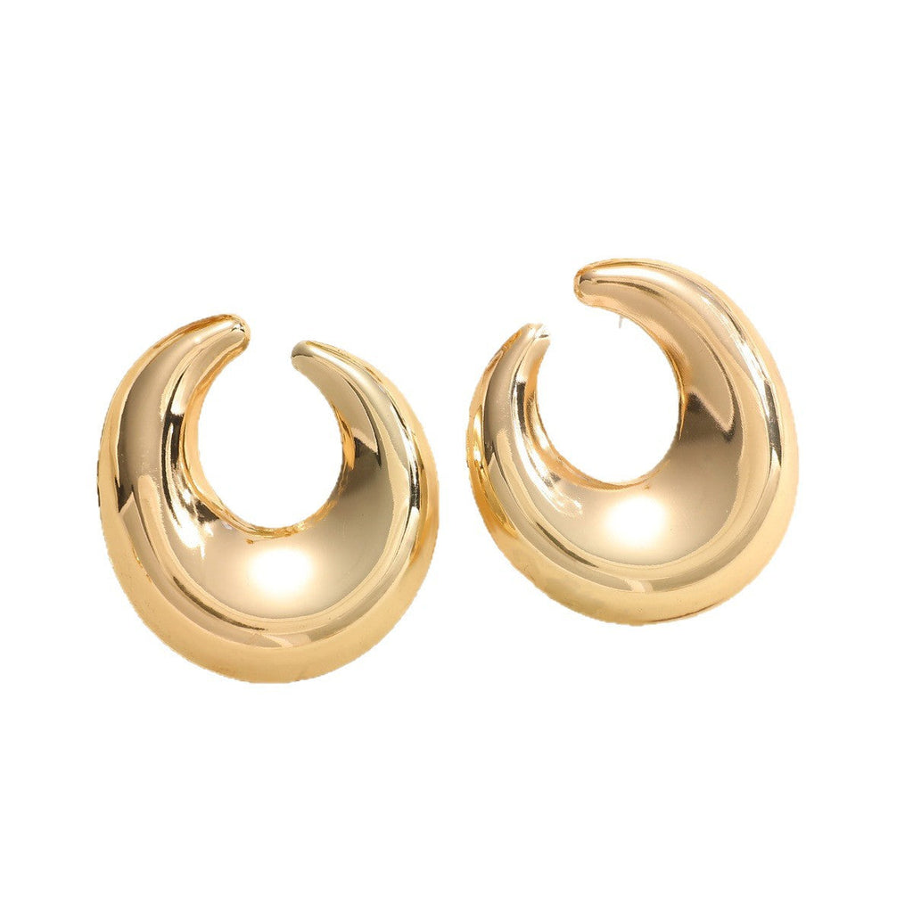 Women's earrings with elegant curved design Fashion Glam