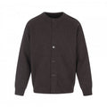 Unisex Boxy Knit Cardigan with Round Neckline and Full Button Placket Fashion Glam