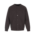 Unisex Boxy Knit Cardigan with Round Neckline and Full Button Placket Fashion Glam