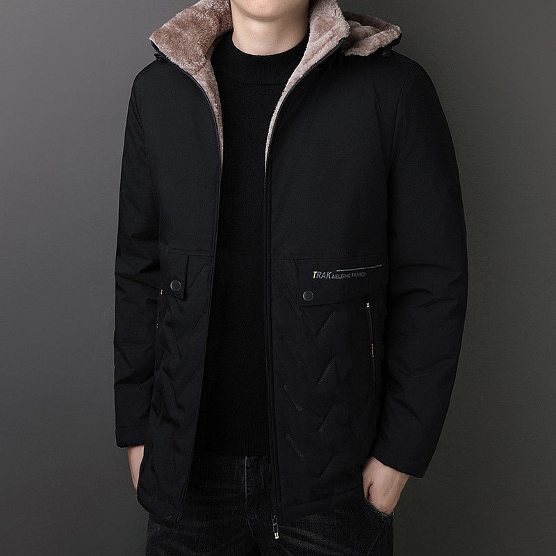 Men's Thermal Parka with Teddy Lining and Hood Fashion Glam
