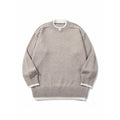 Unisex Relaxed-Fit Fine Knit Sweater with Contrast Cuffs and Extended Ribbed Hem Fashion Glam