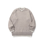 Unisex Relaxed-Fit Fine Knit Sweater with Contrast Cuffs and Extended Ribbed Hem Fashion Glam