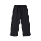 Unisex Wide Relaxed Pants with Elastic Waistband, Drawstring and Decorative Stitching Fashion Glam