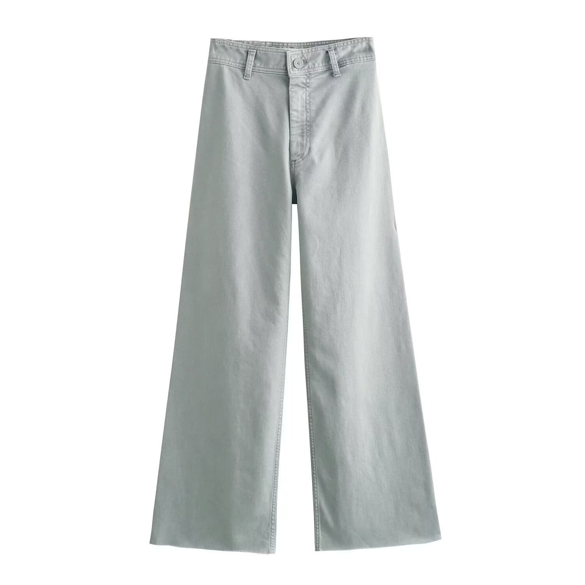 Women's loose high-waist worker pants with patch back pockets Fashion Glam